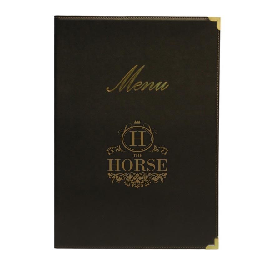 Porte-menu classique A5 noir 4 pages GOODIES RESTAURANTS