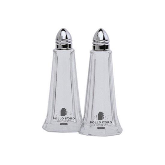 Poivrière phare en verre avec couvercle en argent (11.5cm) GOODIES vaisselle personnalisés et publicitaire