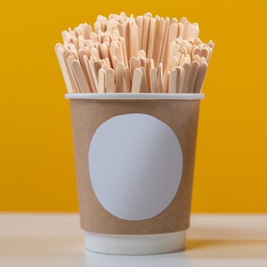 Agitateurs à café en bois emballés GOODIES packaging personnalisés et publicitaire