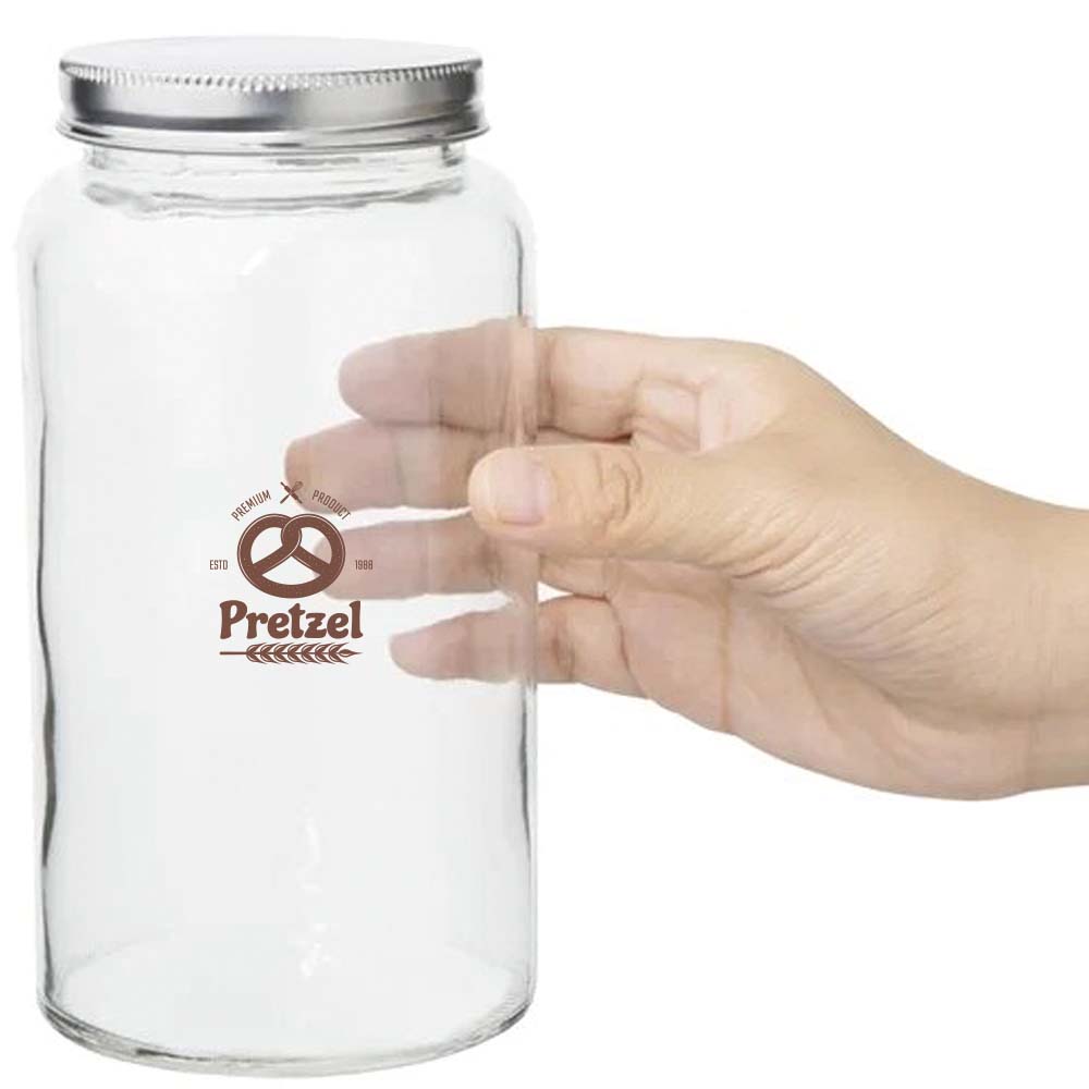 Bocal en verre à vis pour aliments secs Vogue (800ml) GOODIES vaisselle personnalisés et publicitaire