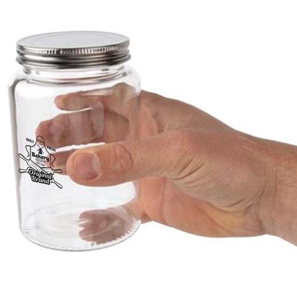 Vogue Glass Screw Top Dry Food Jar (550ml) GOODIES vaisselle personnalisés et publicitaire