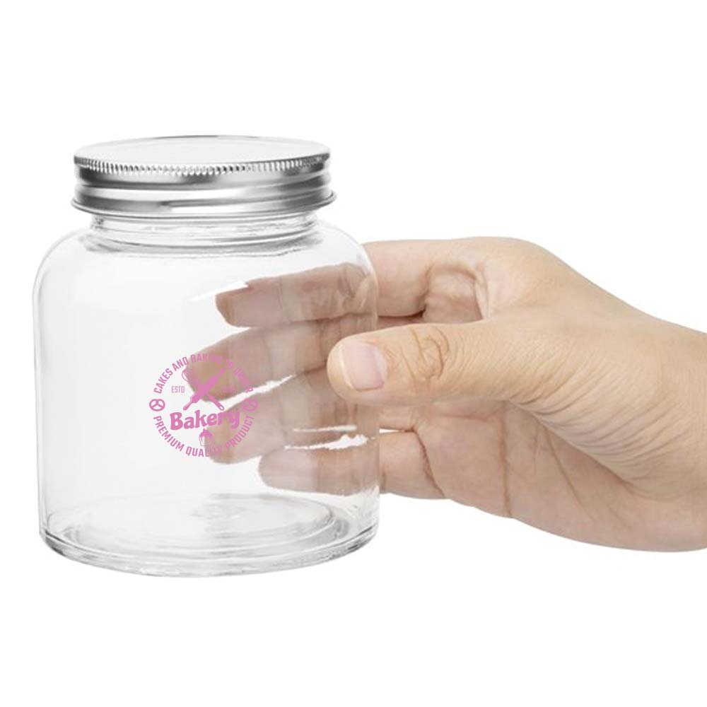 Vogue Glass Screw Top Dry Food Jar (330ml) GOODIES vaisselle personnalisés et publicitaire