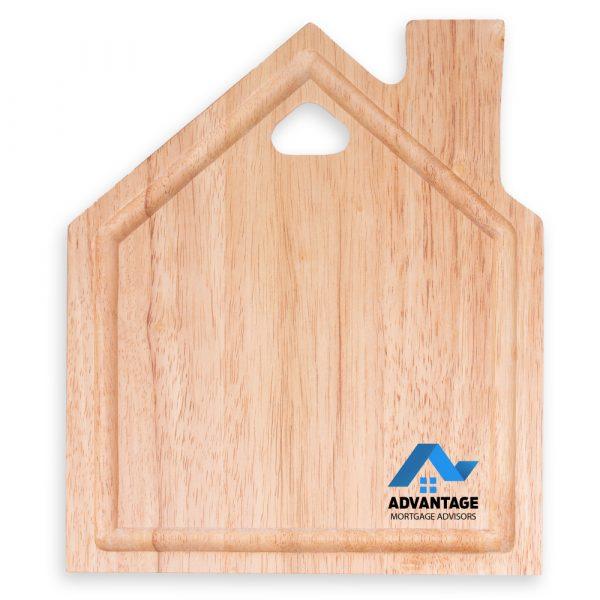Planche à découper en bois en forme de maison (240x200mm) GOODIES vaisselle personnalisés et publicitaire