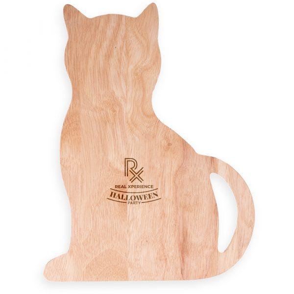 Planche à découper en bois en forme de chat (30x23cm) GOODIES vaisselle personnalisés et publicitaire