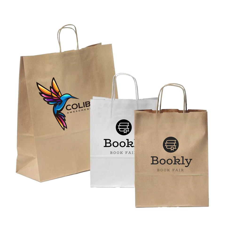 Sac en papier à poignée torsadée (42x32x14cm) GOODIES packaging personnalisés et publicitaire