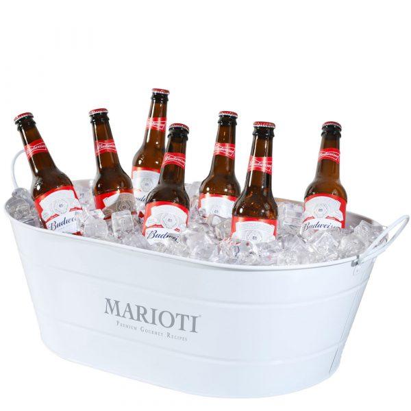 Seau de fête ovale en acier galvanisé (24 litres) GOODIES RESTAURANTS
