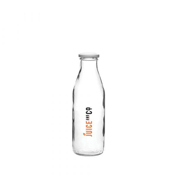 Bouteille d'eau en verre à couvercle moyen (0.5Litre/17.5oz) GOODIES verres personnalisés et publicitaire