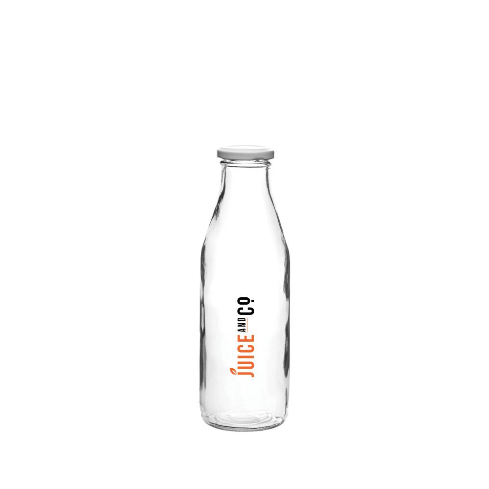 Bouteille d'eau en verre à couvercle moyen (0.5Litre/17.5oz) GOODIES verres personnalisés et publicitaire