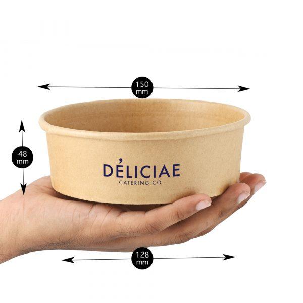 Petit saladier en kraft (500ml) GOODIES packaging personnalisés et publicitaire