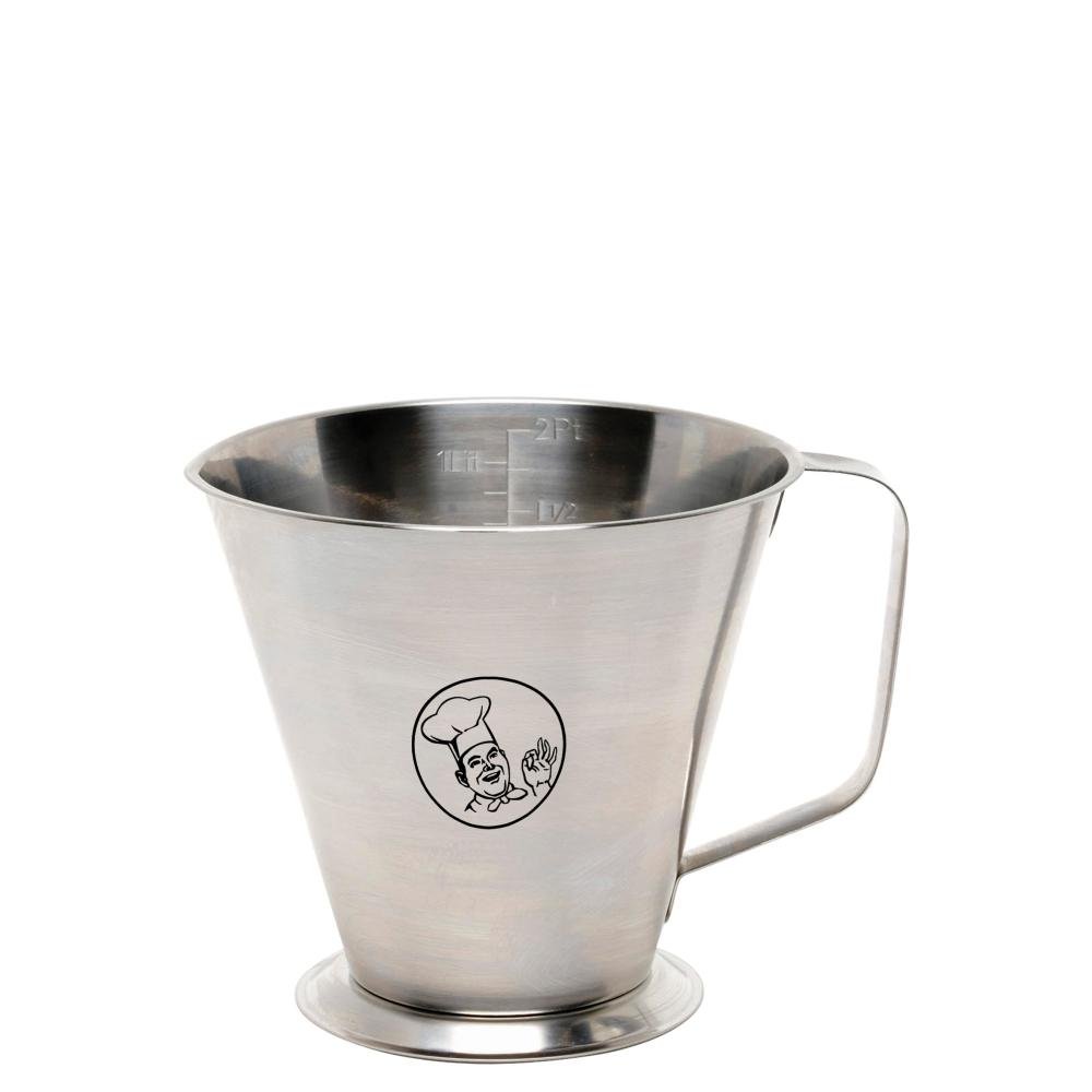 Pichet gradué en acier inoxydable (1 litre/2 pintes) GOODIES vaisselle personnalisés et publicitaire