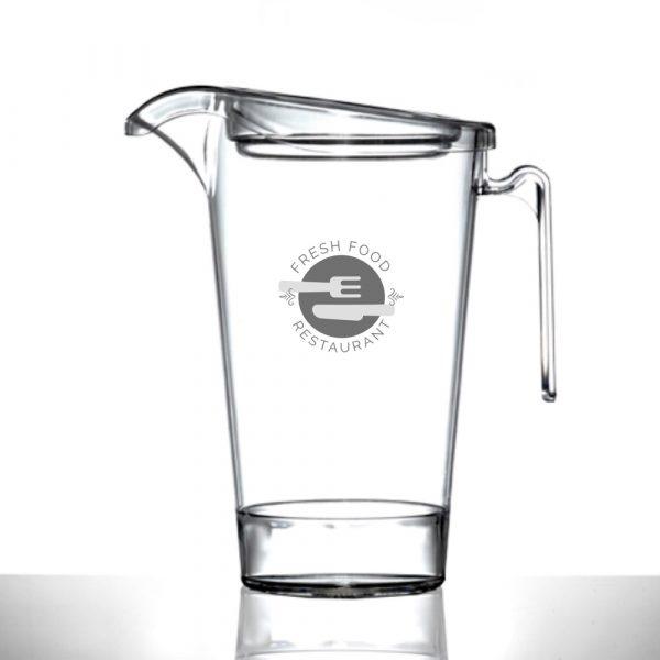 Pichet en plastique empilable avec couvercle (1.1 Litre/2 Pint) GOODIES RESTAURANTS