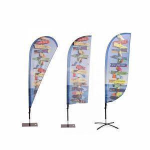 Beach Flag Fiber Wind, Paddle et Drop display publicitaire