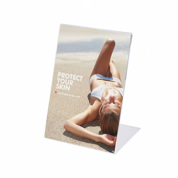 Porte-menu L-Stand Acrylique A4 Portrait display publicitaire