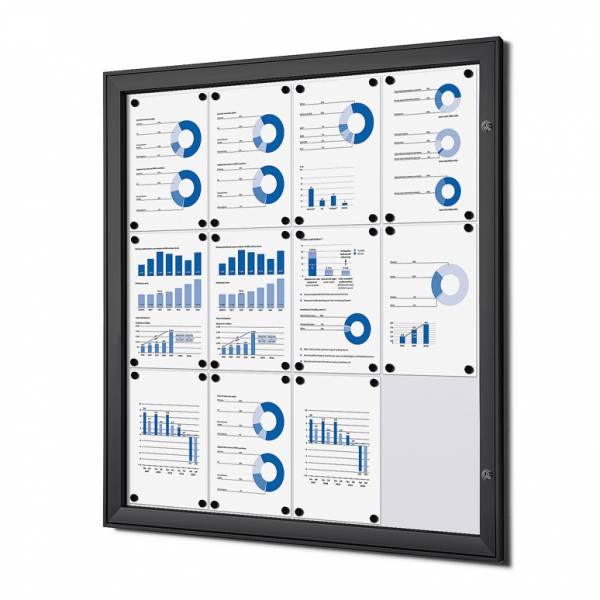 Vitrine Intérieure Verrouillable SCS 8x A4 Noir display publicitaire