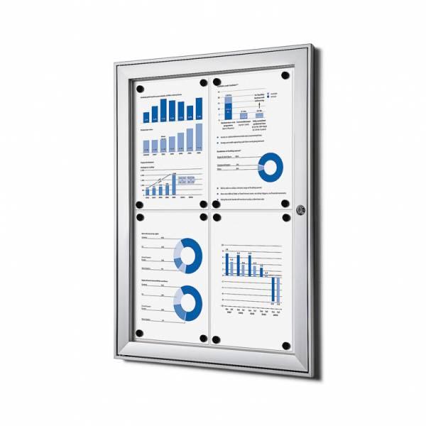 Vitrine Intérieure Verrouillable SCS 4x A4 display publicitaire