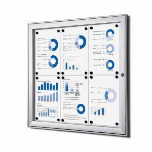 Vitrine Intérieure Verrouillable SCS 6x A4 display publicitaire