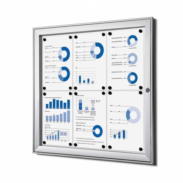 Vitrine Intérieure Verrouillable SCS 6x A4 display publicitaire