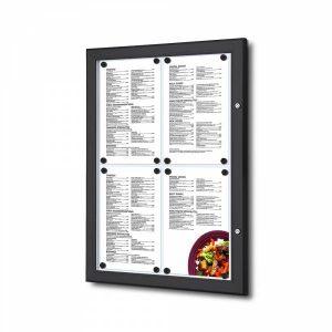 Présentoir Porte Menu LED Extérieur Noir display publicitaire