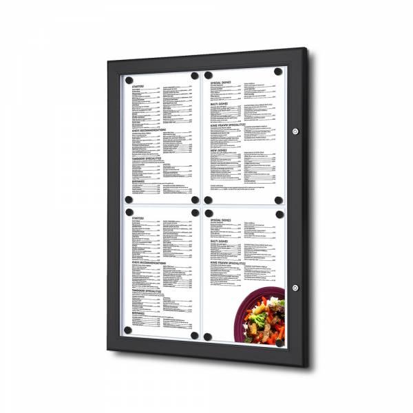 Présentoir Porte Menu LED Extérieur Noir display publicitaire