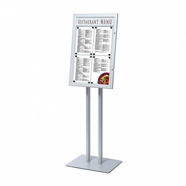 Logo De Poteau De Menu Autoportant 4 x A4 display publicitaire