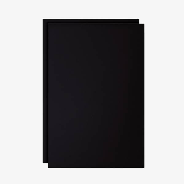 Ensemble De Feuilles D'écriture Noires display publicitaire