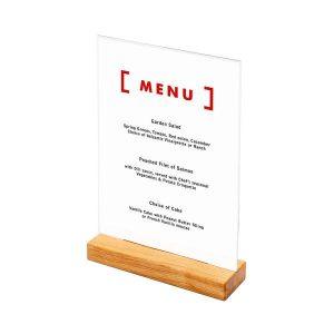 Wooden T Stand Menu Holder display publicitaire