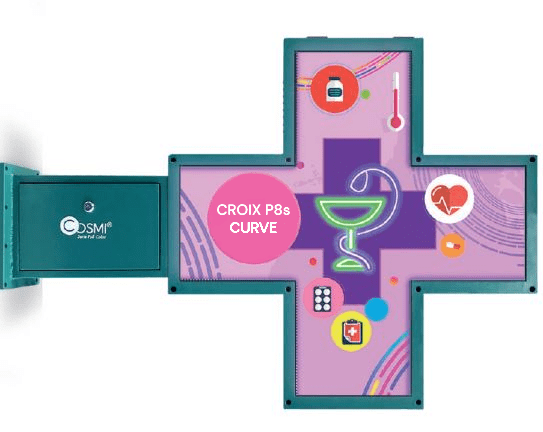 Croix de pharmacie LED P8S Full Color exterieur-signaletique digitale