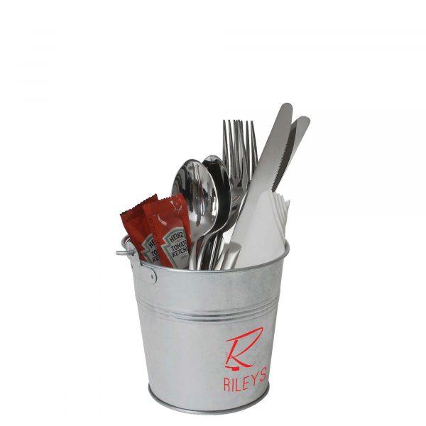 Seau de service en acier galvanisé (12 cm) GOODIES vaisselle personnalisés et publicitaire