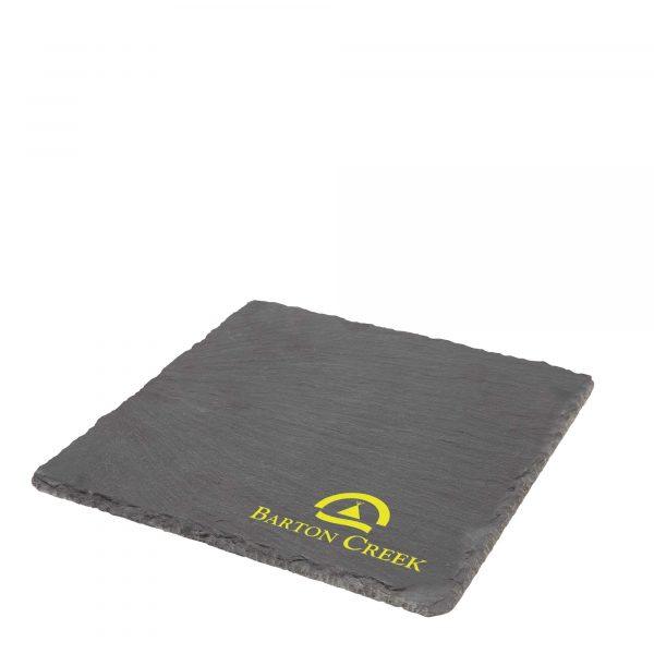 Plat en ardoise à bord naturel (20x20cm) GOODIES vaisselle personnalisés et publicitaire