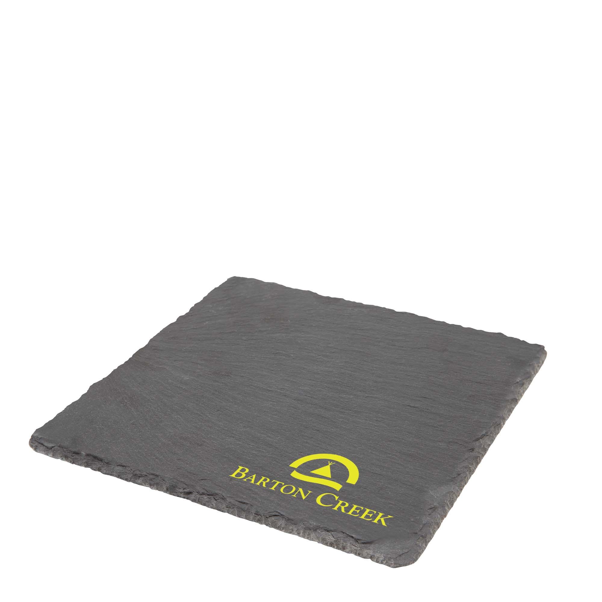 Plat en ardoise à bord naturel (20x20cm) GOODIES vaisselle personnalisés et publicitaire