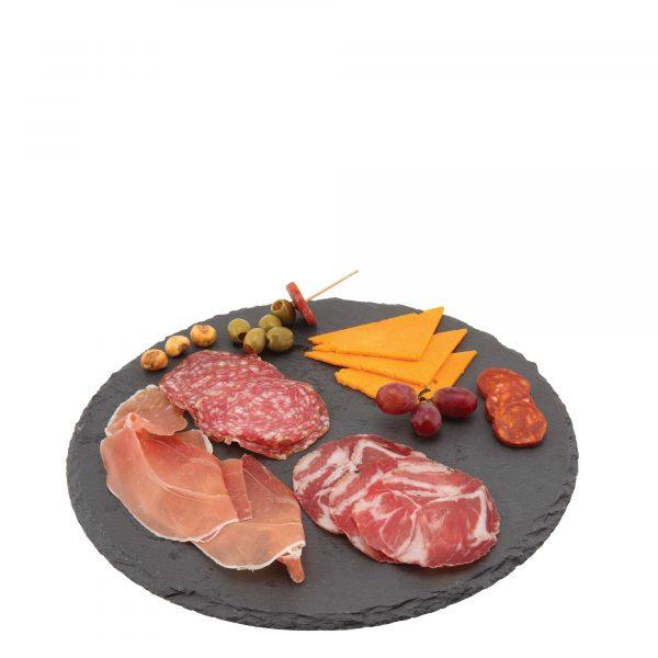 Plateau en ardoise ronde naturelle (30cm) GOODIES vaisselle personnalisés et publicitaire