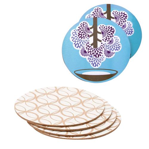 Set de table en mélamine avec dos en liège - Rond (255mm) GOODIES vaisselle personnalisés et publicitaire