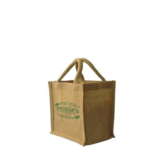 Petit sac à provisions en fibre naturelle de jute (30x30x20cm) GOODIES packaging personnalisés et publicitaire