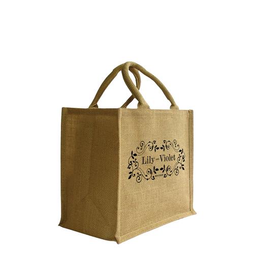 Sac à provisions moyen en fibre naturelle de jute (36x36x25cm) GOODIES packaging personnalisés et publicitaire