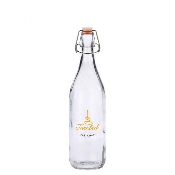 Bouteille en verre à couvercle pivotant - 2 Pint (1 Litre/35oz) GOODIES verres personnalisés et publicitaire
