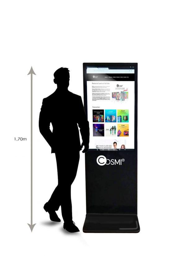 Ecran totem LCD 43 Pouces slim tactile Android interieur-signaletique digitale