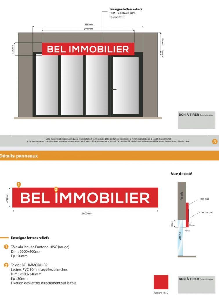 Enseigne lettres PVC découpées