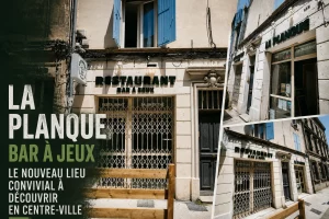 Bar à jeux La Planque, restaurant en centre-ville, avec façade et enseigne visibles