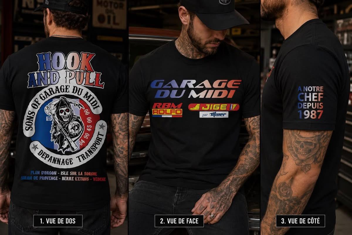 T-shirts personnalisés pour le Garage du Midi