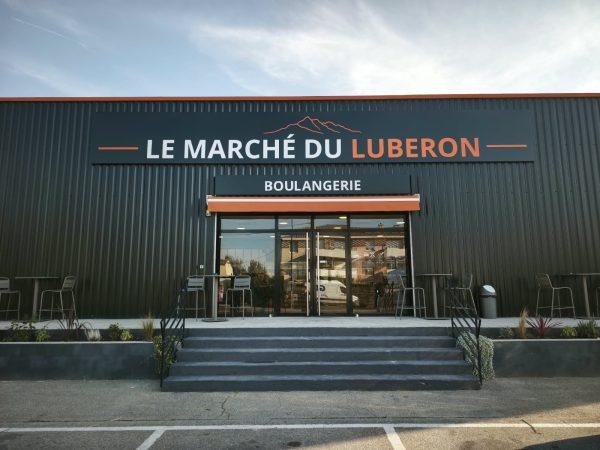 Enseigne Le Marché du Luberon : étude, fabrication et pose
